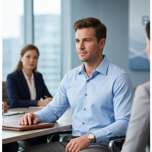 Alfani Men’s Long Sleeve Blue Button-Up Shirt Size Large Interview Formal